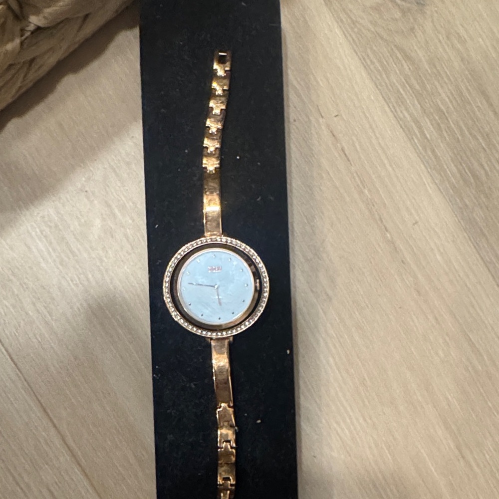 Storm Rose Gold Watch with White Dial